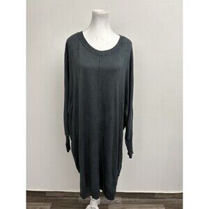 Wonderly women’s tunic Dress Sweater Pullover XL Long Sleeve Green Round Neck